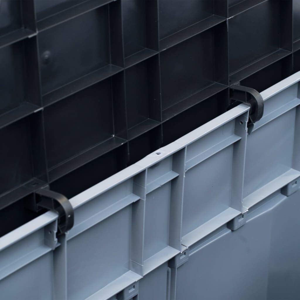 Festnight Caja de Almacenamiento de Jardín Baul Almacenamiento Arcón Exterior Capri, Capacidad 320 L Negro 119 x 46 x 60 cm