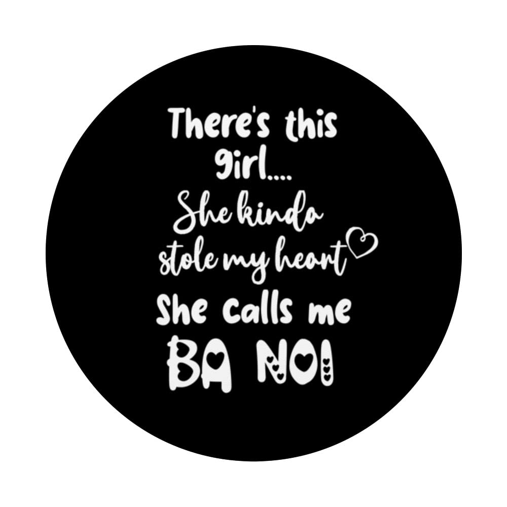 Vietnamese Grandma Grandmother This Girl Calls Me Ba Noi PopSockets Swappable PopGrip, Black - Image 3
