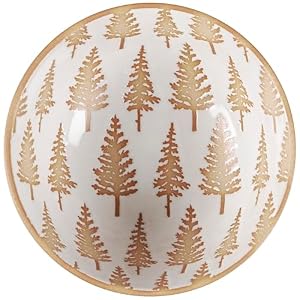 Primitives by Kathy durable stoneware bowl set featuring winter theme bowls nest inside each other for easy storing