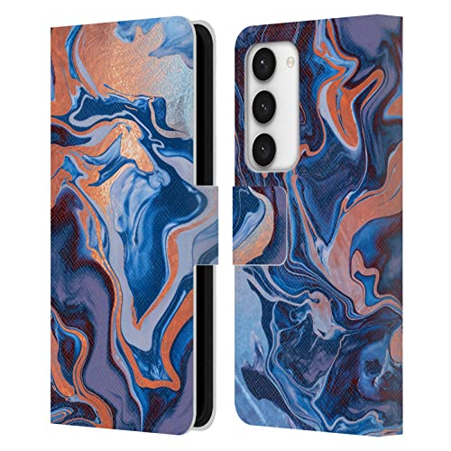 Étui Portefeuille Samsung S23 5G Monika Strigel en Cuir Drama Marbre