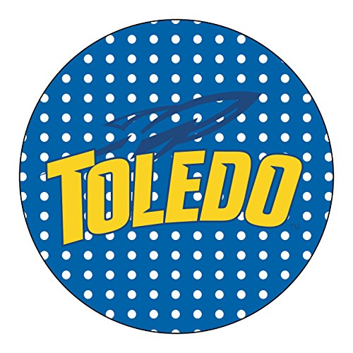 R and R Imports, Inc Toledo Rockets 4 Inch Round Trendy Polka Dot Magnet Officially Licensed Collegiate Product