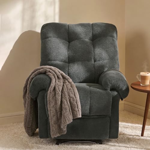 Sillón reclinable con almacenamiento Gris oscuro miniatura 1