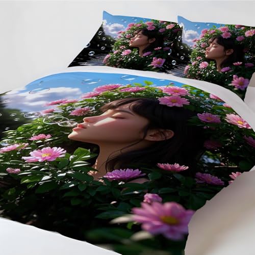 Housse de couette 220x240 super doux et respirant avec fermeture éclair cachée