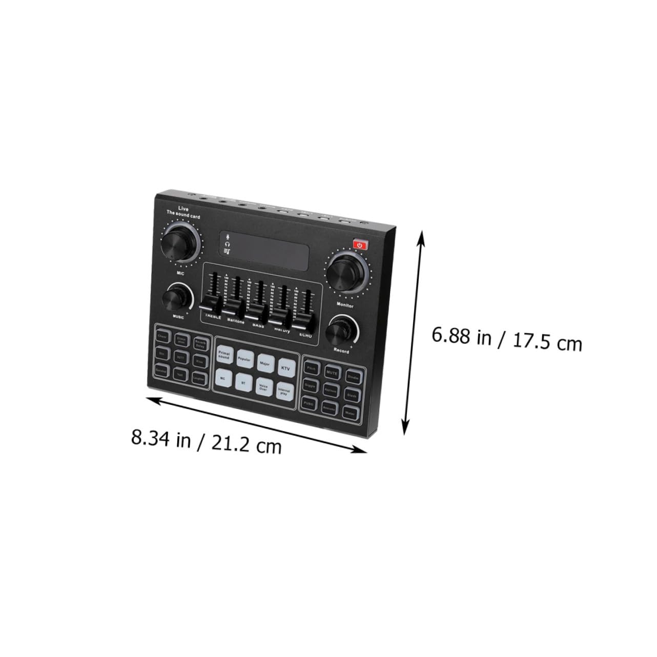 Mixer Audio Portatile Con Effetti Voce Per Smartphone e Computer Scheda Audio Per Streaming Live Facile Da Usare Design Ergonomico e Connessione Veloce