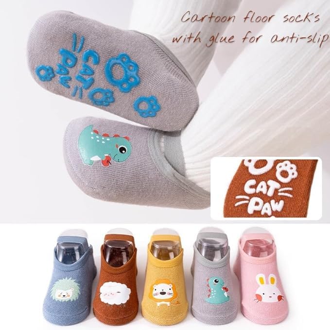 MAAGHI Kids Ankle Socks for Boys & Girls | Soft Cotton Blend Casual Socks | Breathable Comfortable Everyday School Wear Socks Pack for Kids | Pack of 5 2