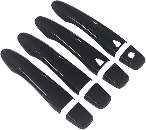 Miniatura 1 de NINTE Para Nissan Rogue 2014-2020 Murano 2016-2022 Maxima 2016-2022 - Cubiertas negras de ABS para manija de puerta con 2 orificios inteligentes (no