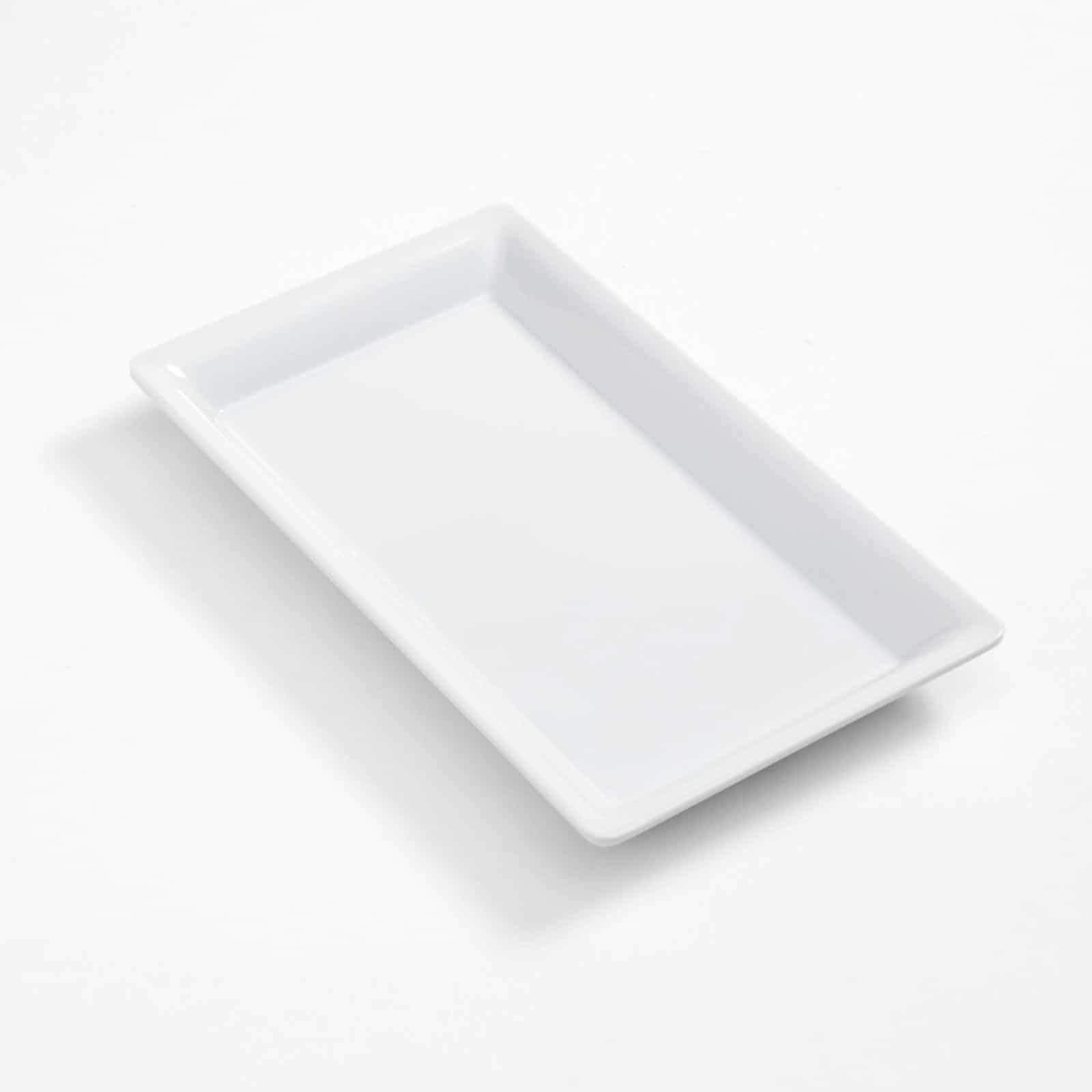 . Melamine Rectangular Platter by American Metalcraft – Large, Melamine, White, Model MEL12