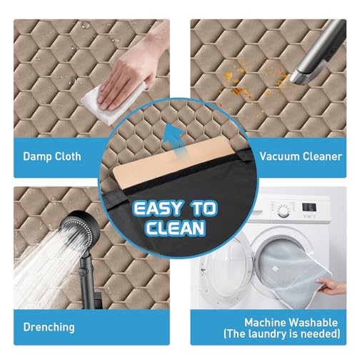 Reiseresa Hundedecke Auto Rückbank, Vielseitiger Hundedecke Rücksitz mit Stabiler Hartholzbrett und Sicherheitsgurte, Wasserdicht Hund Rücksitz für Alle PKWs Auto SUV (Braun, XXL)