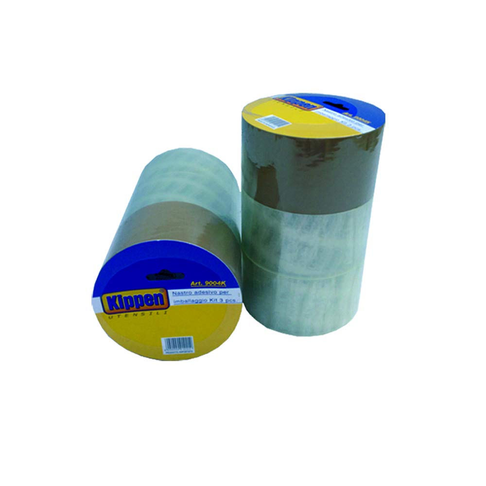 KIPPEN 9004K 9004K Ultra Resistant Packaging Tape, Pack of 3 Rolls 48 mm x 40 m, transparent