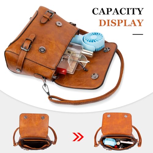 Image of Shoulder Bag for Women, Vegan Leather Classic Crossbody Purses Handbags, Trendy Hobo Bag Tote Purses for Women