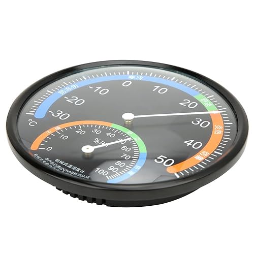 Miniatura 5 de Termómetro de invernadero, termómetro de invernadero, termómetro para interiores y exteriores, 5 pulgadas, tipo puntero redondo, termómetro