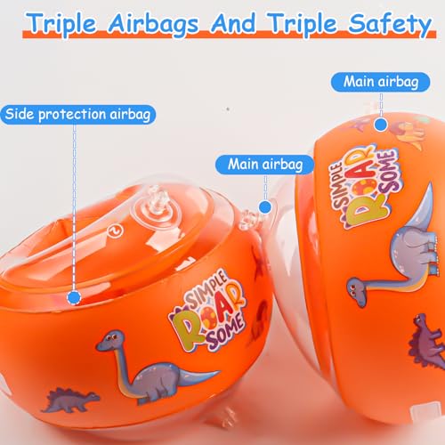 Miniatura 5 de Phlognfy Hinchable Manguitos Natación, Ayuda Hinchable Natación Niños De 1 A 6 Años, Con Bomba, Para Niñas Niños Pequeños Piscinas Cubiertas Aire Libre En Verano