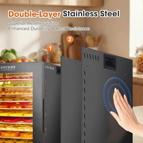 Image of Food-Dehydrator Machine 12 Trays,1000W Meat Dehydrator for Jerky Beef Maker