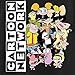 Cartoon Network Mens Throwback Shirt - Jonny Bravo and Dexter's Laboratory Long Sleeve T-Shirt (Black Cartoon, Large)