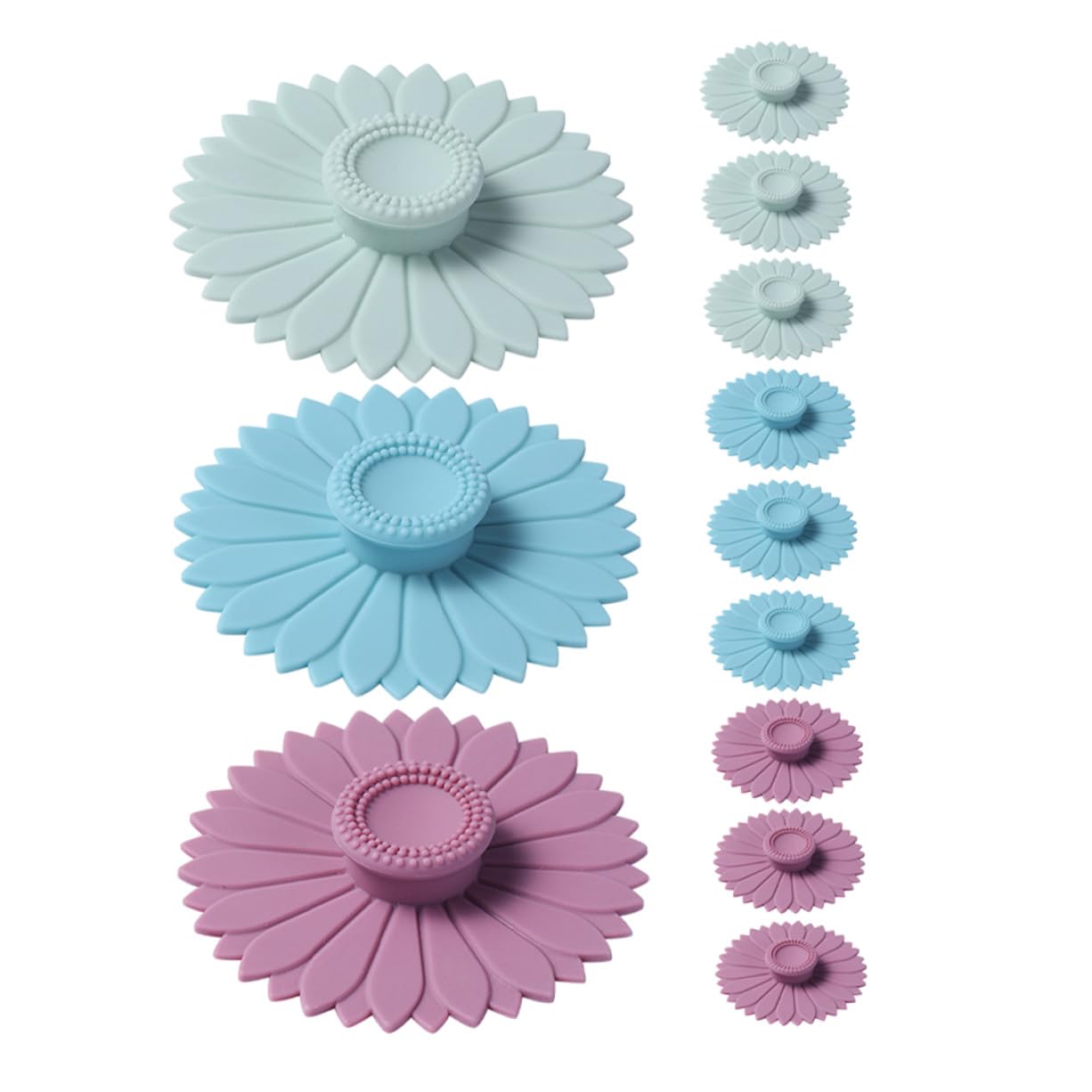 Coperchi in Silicone per Tazze da Caffè e Tè, Coperture Resistenti al Calore, Design Girasole, Chiusura Ermetica per Bicchieri in Ceramica e Vetro, Set da 12 Pezzi per Uso