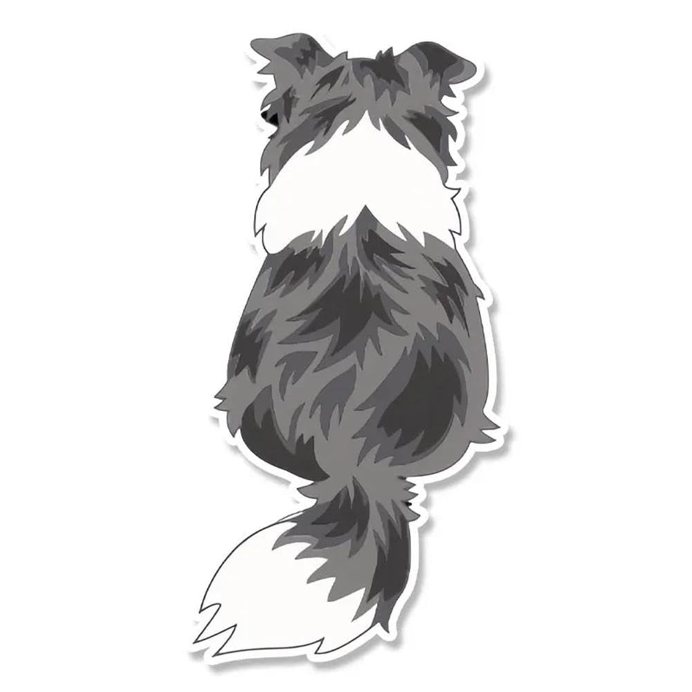 Border Collie Car Stickers for Auto Rear Window Body Trunk Vinyl Decals Pupply Vehicle Decoration(1,11X22CM)