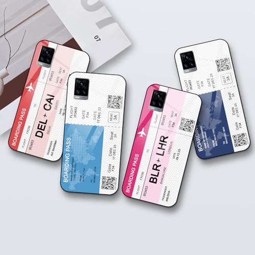 Image of COLORflow Back Cover Compatible with Vivo V20 | Boarding Pass Colors Customized | Shockproof TPU Bumper with Camera Protection Back Cover Compatible with Vivo V20