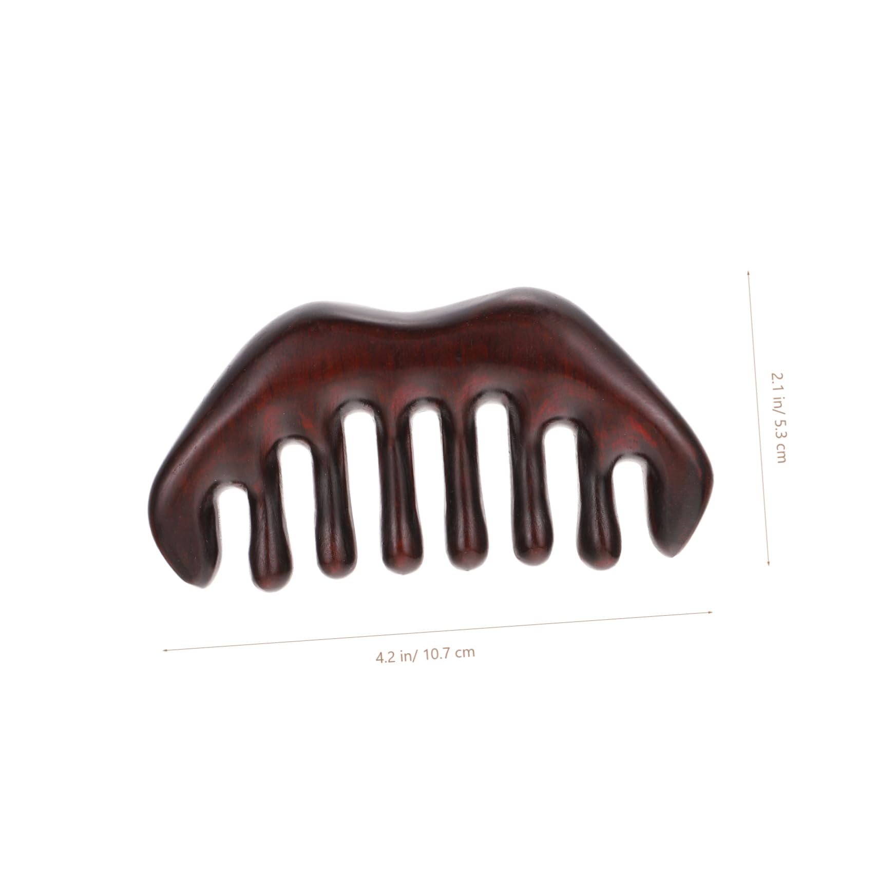 WOONEKY 2 Peines de Madera de Dientes Anchos para Cabello, Masajean el Cuero Cabelludo, Desenredan en Seco o Mojado, para Mujeres y Hombres