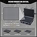 Lykus HC-4011 Waterproof Hard Case with Customizable Foam Insert, Interior Size 15.55x11.61x5.12 in, Suitable for electronics and more
