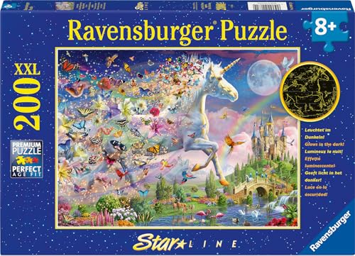 Ravensburger Puzzle Leuchtendes Schmetterlingseinhorn - 200 XXL Teile