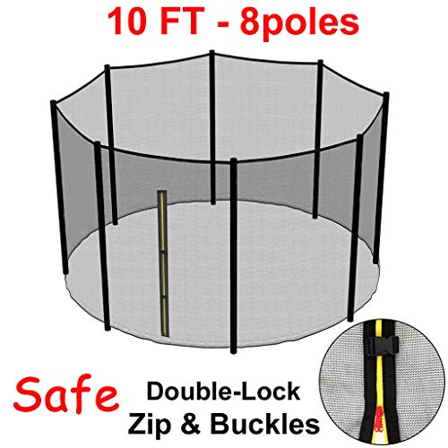 yotijar Rede de segurança de trampolim premium de 10/3,6 m Rede de proteção de trampolins redondos