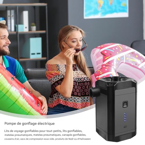 Pompe gonflable compacte portable électrique pour tampon couchage camping et lit