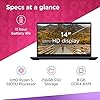 Lenovo IdeaPad 3 Laptop, 14.0 FHD Display, AMD Ryzen 5 5500U, 8GB RAM, 256GB Storage, AMD Radeon 7 Graphics, Windows 11 Home, Abyss Blue