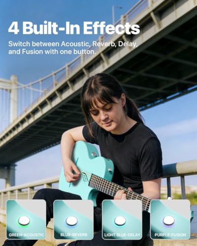 Image of Enya NOVA GO SP1 Carbon Fiber Travel Guitar - 35 inch Acoustic Electric with Smart AcousticPlus Technology, Built-in Effects, USB Recording, Bluetooth Speaker, Beginner Bundle with Gig Bag & Accessories