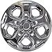 OxGord 17 inch Hubcaps Compatible with 2010-2012 Ford Fusion (Set of 4) Wheel Covers, Chrome ABS Wheels- Auto Tire Replacement Exterior Cap Cover - Push on