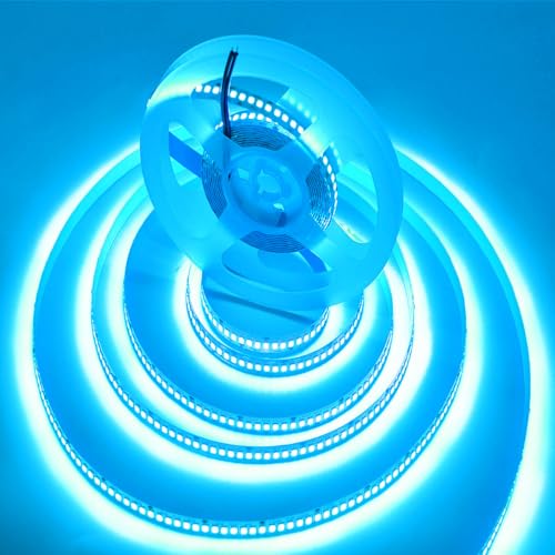 Image of LED Strip Lights,AC110-130V Dimmable 20000LM 33ft /10m SMD 2835 600 LEDs Waterproof IP44 LED Lights Strip Ribbon, More Brightness Than Low Voltage LED Strip Lights (Ice Blue)