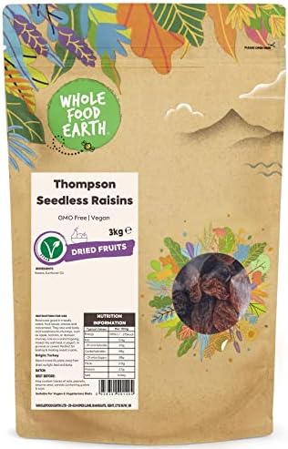Whole Food Earth® - Thompson Seedless Raisins 1 kg | GMO Free