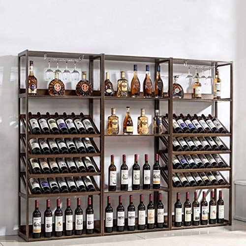 Soporte para botellas de vino multi-capa con gabinete de pared miniatura 3