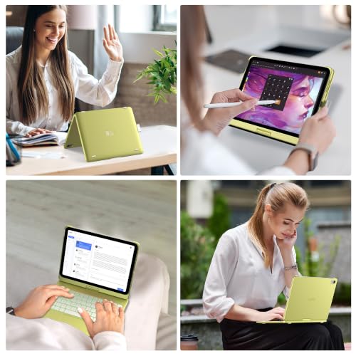 Image of typecase Touch iPad 11th 10th Generation Case with Keyboard (11 inch 2025, A16 & 10.9 inch 2022) - 360 Rotatable, 11-Color Backlit, Multi-Touch Trackpad, Pencil Holder, Thin & Light - Citrus
