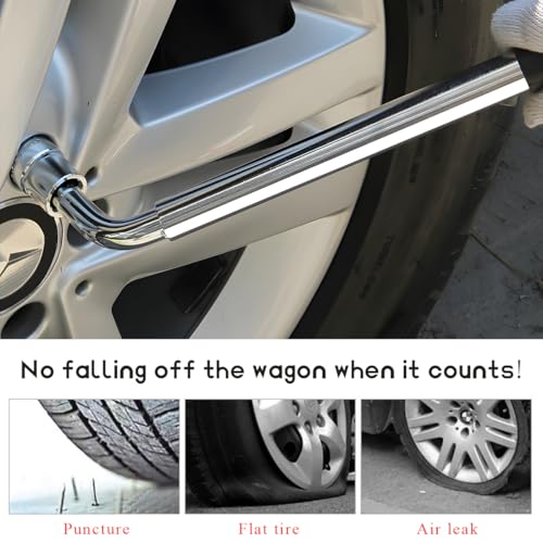 Image of Lug Wrench Wheel Wrench, Telescoping Lug Wrench with 17 /19mm and 21 /23mm Standard CR-V Sockets, Universal Steel Extendable Wheel Brace Lug Nut Wrench for Most Vehicles