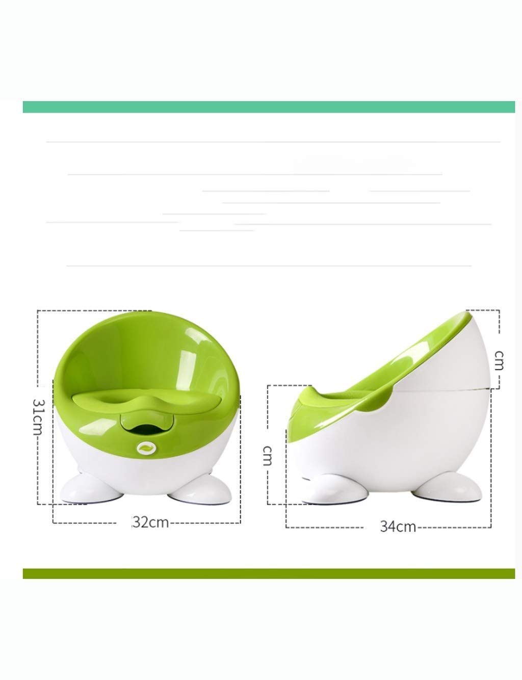 Sistema vasino Facile da Pulire e Facile da Usare Seduta di Allenamento Potty, aggiornare i Servizi igienici per Bambini Baby, Green (Color : Blue)