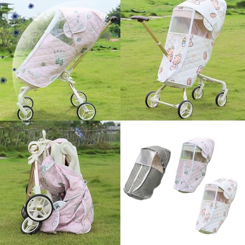 Baby Strollers Rain Guard Cold Weather Proof & Foldable Protective Sleeve Protector Full Protections Cart Rain Case