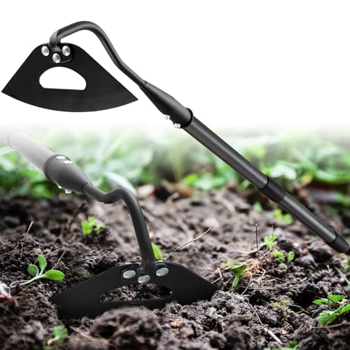 JAOTREL Heavy Duty Garden Hoe Tool 60INCH - Ergonomic Weeding Tool for Lawn, Yard & Farm...