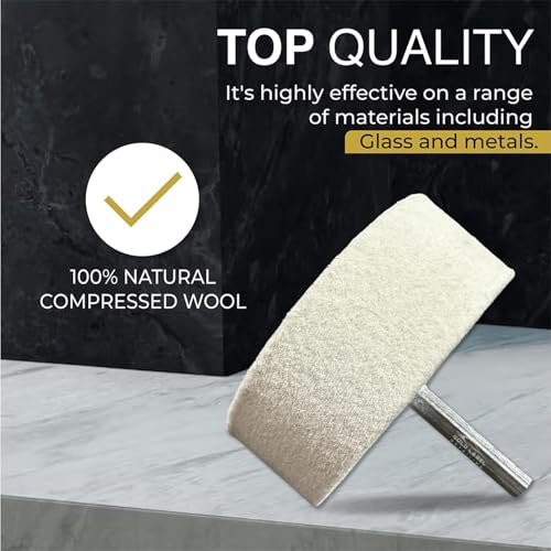 Image of Optical Grade Cerium Oxide 1lb Glass Repair Powder | Glass Window and Windshield Repair | Optical Grade, for use with Camera, Scope, Binocular Lens (1lb with 3 inch Felt Bob Wheel)