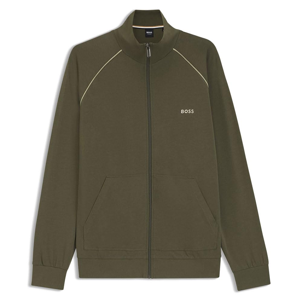 BOSS Men's Loungewear Jacket, 348open green, M