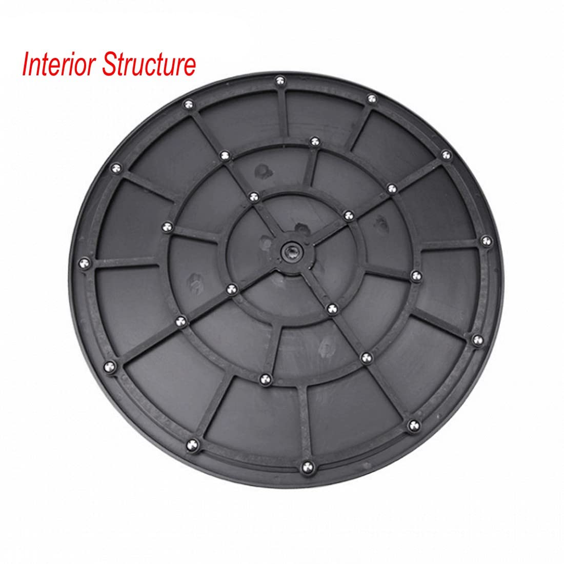 CCHAMP Plateau tournant Lazy Susan de 25 cm, plateforme rotative à 360 degrés, base pivotante polyvalente, plateau tournant pour TV, support de moniteur PC, plantes bonsaï