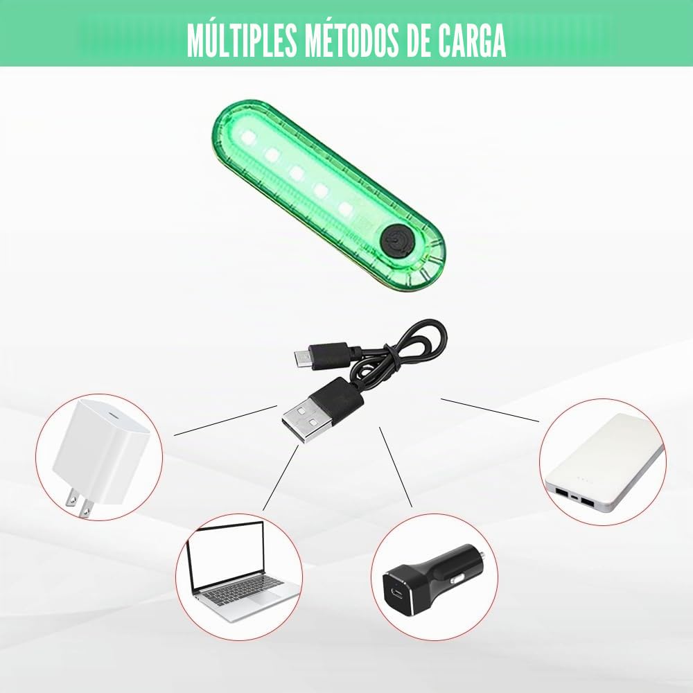 DONGKER Luces LED de navegación para barcos, 6 unidades de luces de navegación USB, 3 tipos de modo intermitente, luz de señalización para barco marino y yate