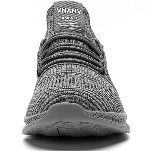 Image of Men's Walking Running Shoes Lightweight Breathable Sneakers | Easy slip-on design with knitted mesh upper. Lightweight non-slip tennis sneakers for gym, daily walking and work