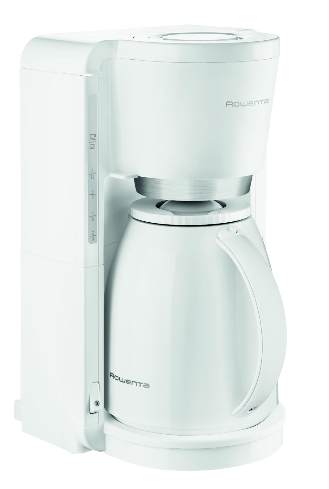 Rowenta CT380110 Cafetière Filtre Adagio Isotherme 8-12 Tasses Verseuse Anti-Goutte Maintien au Chaud 4 Heures Café Blanc