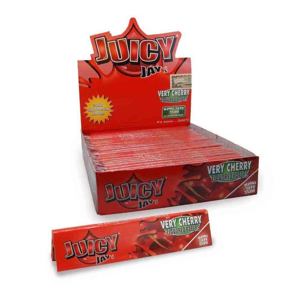 Juicy Jay's King Size Slim Cherry Paper - 24 Booklets