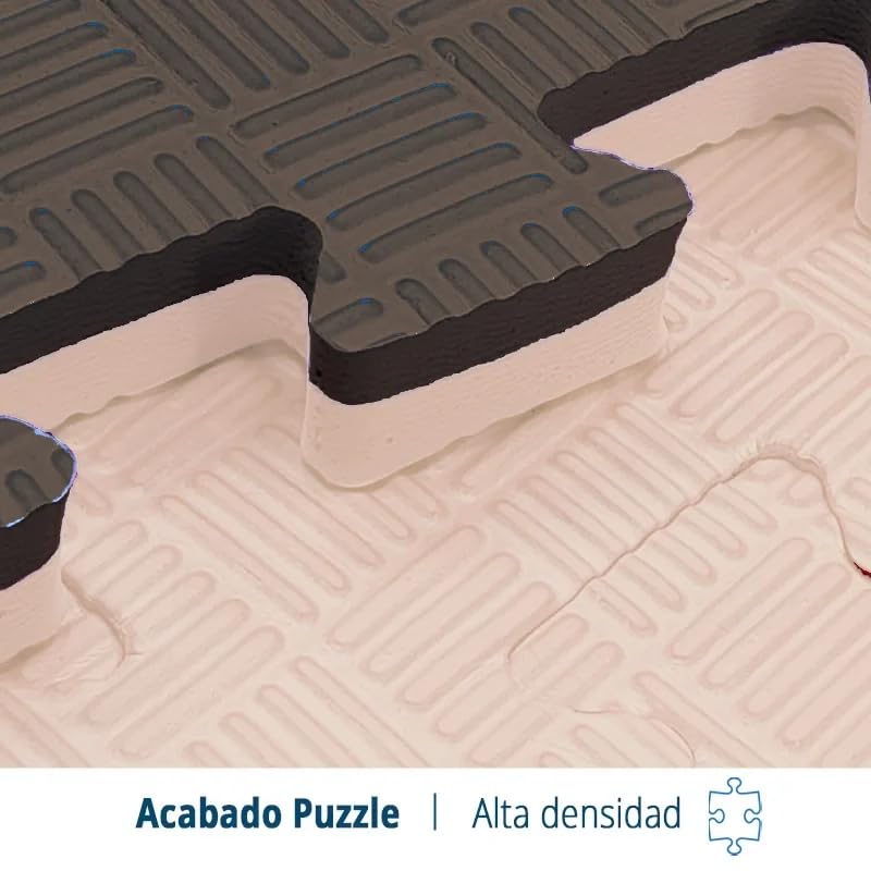 Artatami® Suelo Tatami Puzzle 1x1x20 mm Losetas Gran Formato XL Gimnasios Fitness Pilates Yoga Superficie Agarre