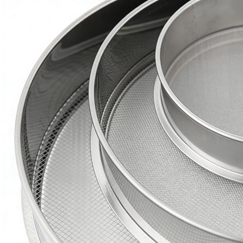 Tamis de jardin compost terreau passoire métallique robuste 3pcs - 8