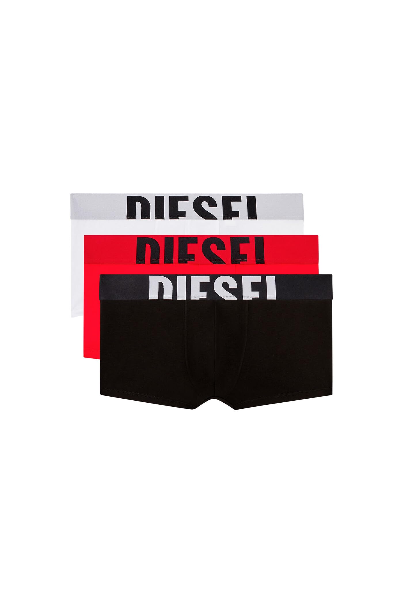 Diesel DAMIEN-3 PACK BOXER-SHORTS - LOGO, Red/Black, L