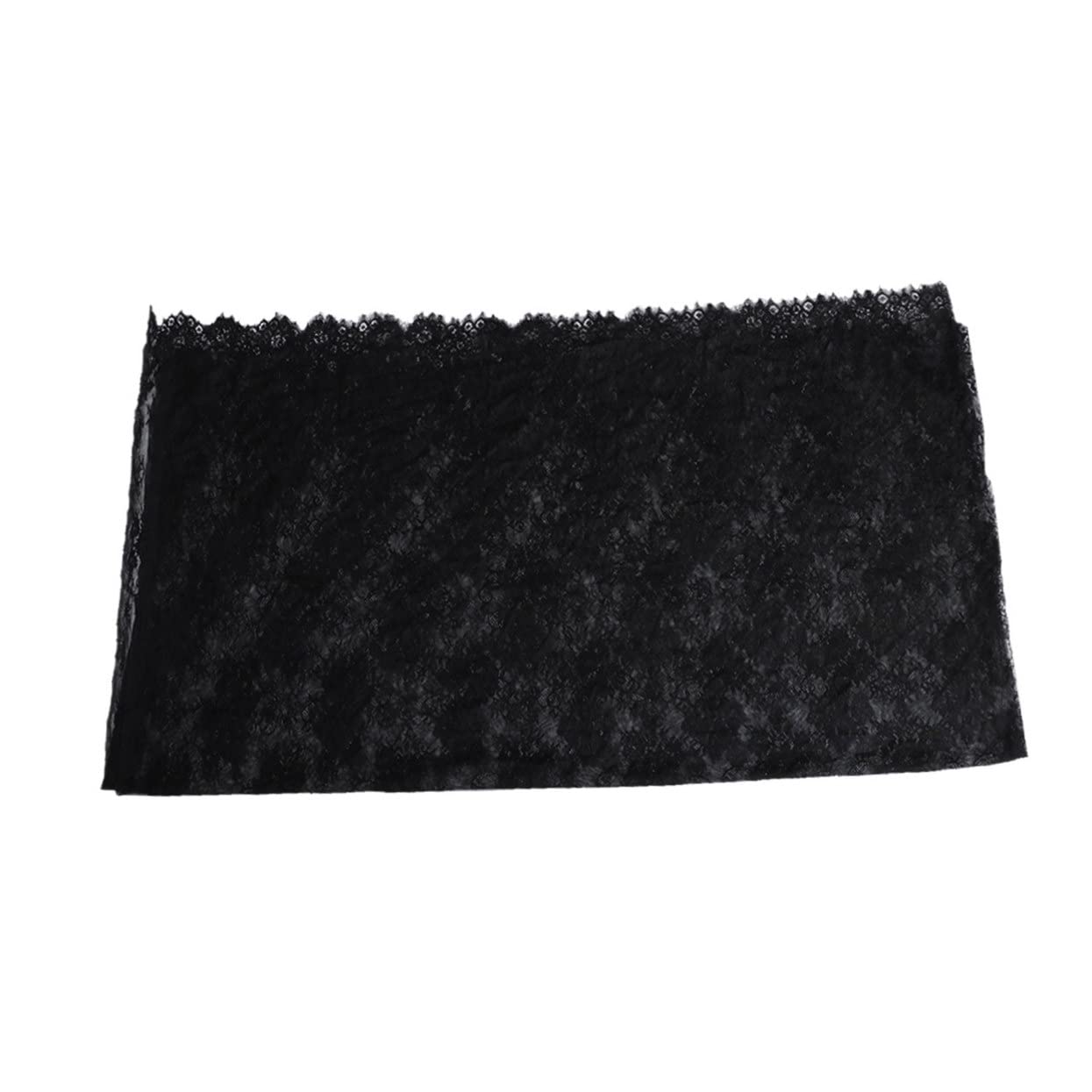 Nappe en dentelle noire à motif floral nappe de banquet rectangulaire 150x300cm nylon