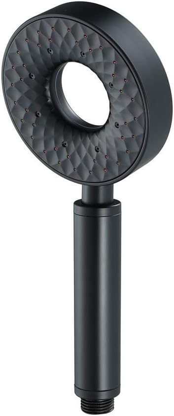 Black Shower Head with High Pressure, Adjustable Flow Handheld Shower with 3 Spray Settings, Universal Bathroom Showerhead
