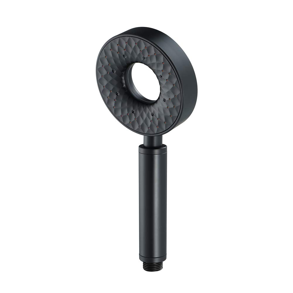 Cabezal de ducha negro de alta presión para baño universal con tres modos de flujo ajustable